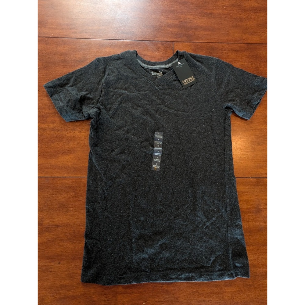 Bottoms out 1983 Men’s Short Sleeve V Neck T Shirt Dark Grey Small New